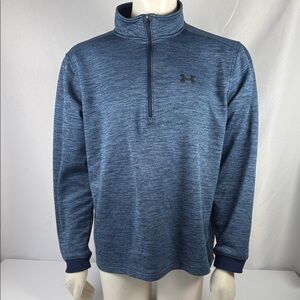 Under Armour Men's Armour Fleece 1/4 Zip pullover in blue XXL